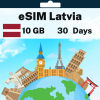 eSIM Latvia - 10 GB - 30 Days