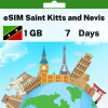 eSIM Saint Kitts and Nevis - 1 GB - 7 Days