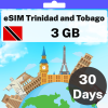 eSIM Trinidad and Tobago - 3 GB - 30 Days