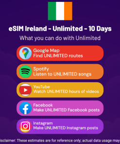 eSIM Ireland - Unlimited - 10 Days