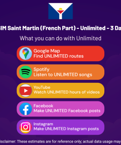 eSIM Saint Martin (French Part) - Unlimited - 3 Days