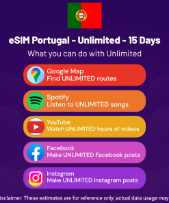 eSIM Portugal - Unlimited - 15 Days