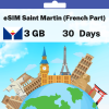 eSIM Saint Martin (French Part) - 3 GB - 30 Days