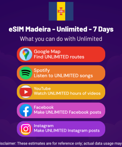 eSIM Madeira - Unlimited - 7 Days