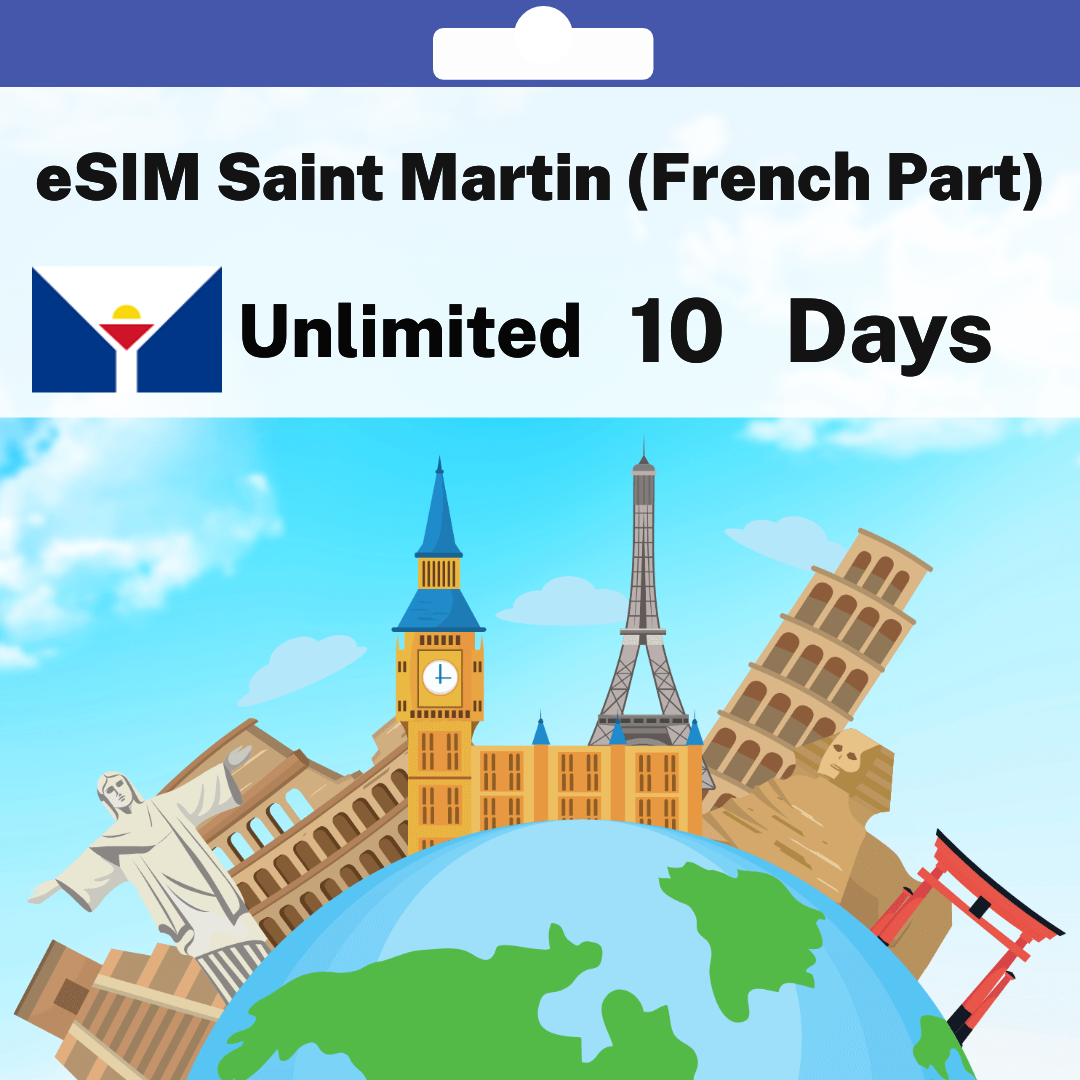 87cce24a-6b5c-4c7e-abf1-2478a05ee4ff.png eSIM Saint Martin (French Part) - Unlimited - 10 Days