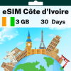 eSIM Côte d'Ivoire - 3 GB - 30 Days
