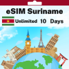 eSIM Suriname - Unlimited - 10 Days