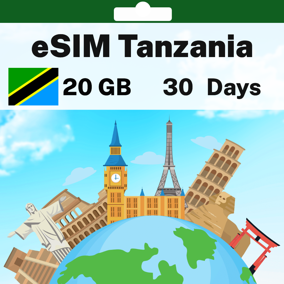 8cd3e1b8-448f-458d-8c78-7ba32423d3f2.png eSIM Tanzania - 20 GB - 30 Days