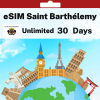 eSIM Saint Barthélemy - Unlimited - 30 Days