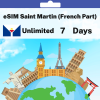 eSIM Saint Martin (French Part) - Unlimited - 7 Days