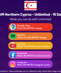 eSIM Northern Cyprus - Unlimited - 15 Days