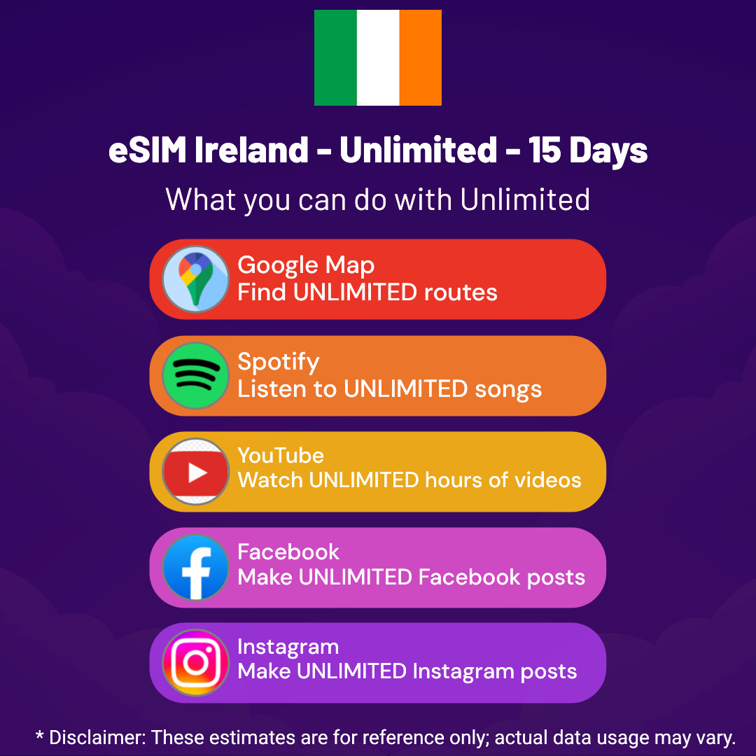 a06729e4-70da-4614-9714-65b16f4d1531-1.png eSIM Ireland - Unlimited - 15 Days