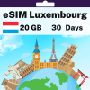 eSIM Luxembourg - 20 GB - 30 Days