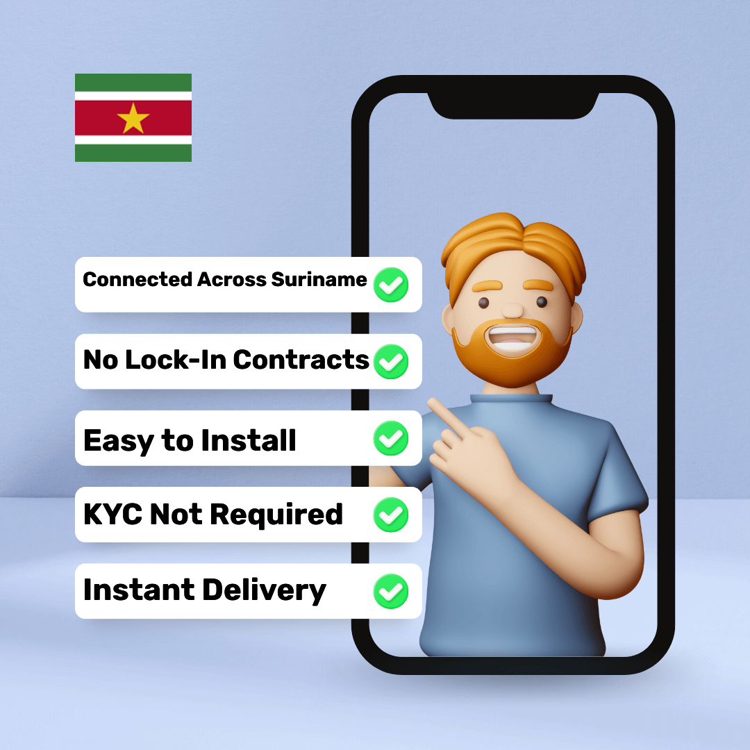 bf540361-d2bf-4322-aa3e-8d9d18bd7f70.png eSIM Suriname - Unlimited - 3 Days
