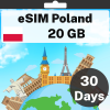 eSIM Poland - 20 GB - 30 Days