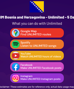 eSIM Bosnia and Herzegovina - Unlimited - 5 Days