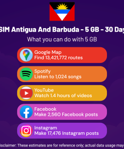 eSIM Antigua And Barbuda - 5 GB - 30 Days