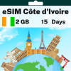eSIM Côte d'Ivoire - 2 GB - 15 Days