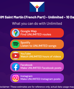 eSIM Saint Martin (French Part) - Unlimited - 10 Days