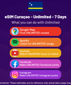 eSIM Curaçao - Unlimited - 7 Days