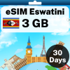 eSIM Eswatini - 3 GB - 30 Days