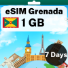 eSIM Grenada - 1 GB - 7 Days