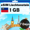 eSIM Liechtenstein - 1 GB - 7 Days