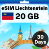 eSIM Liechtenstein - 20 GB - 30 Days