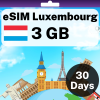 eSIM Luxembourg - 3 GB - 30 Days