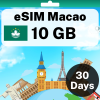 eSIM Macao - 10 GB - 30 Days