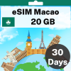 eSIM Macao - 20 GB - 30 Days
