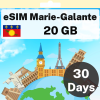 eSIM Marie-Galante - 20 GB - 30 Days