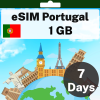 eSIM Portugal - 1 GB - 7 Days