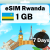 eSIM Rwanda - 1 GB - 7 Days