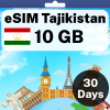 eSIM Tajikistan - 10 GB - 30 Days