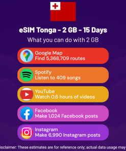 eSIM Tonga - 2 GB - 15 Days