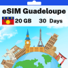 eSIM Guadeloupe - 20 GB - 30 Days