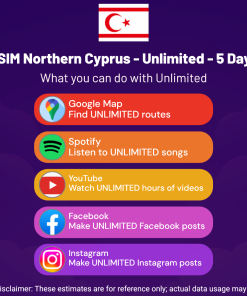 eSIM Northern Cyprus - Unlimited - 5 Days