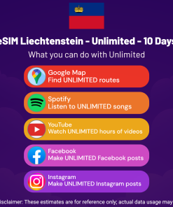 eSIM Liechtenstein - Unlimited - 10 Days