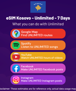 eSIM Kosovo - Unlimited - 7 days