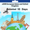 eSIM European Union and United Kingdom - Unlimited - 10 Days