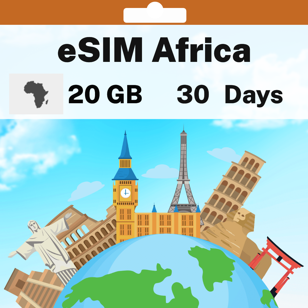 997b716f-3f9f-4725-83af-857d57050559.png eSIM Africa - 20 GB - 30 days