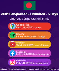 eSIM Bangladesh - Unlimited - 5 Days