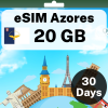 eSIM Azores - 20 GB - 30 days