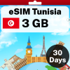 eSIM Tunisia - 3 GB - 30 days