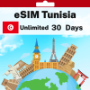 eSIM Tunisia - Unlimited - 30 days