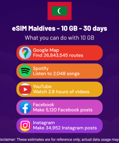 eSIM Maldives - 10 GB - 30 days