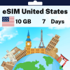 eSIM United States - 10 GB - 100 SMS - 100 Mins - 7 days
