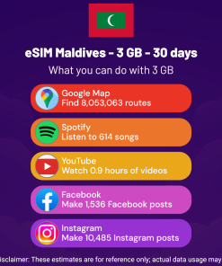 eSIM Maldives - 3 GB - 30 days