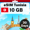 eSIM Tunisia - 10 GB - 30 days
